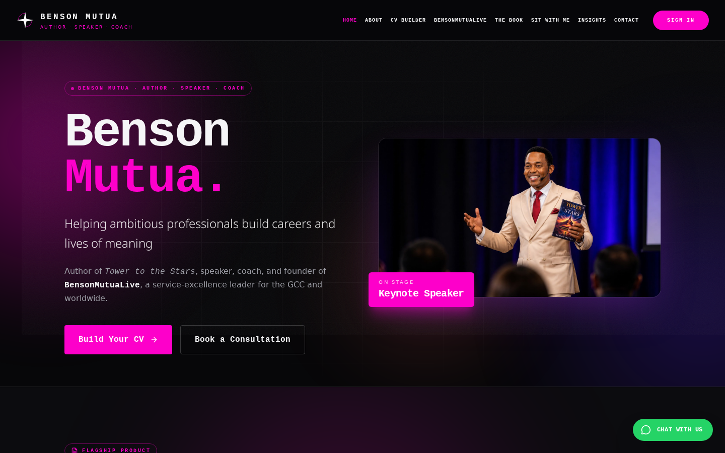 Client website screenshot